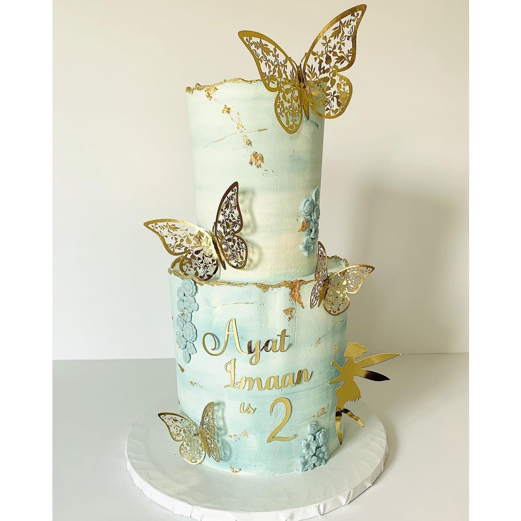 Set 12 bươm bướm giả dùng trang trí bánh kem