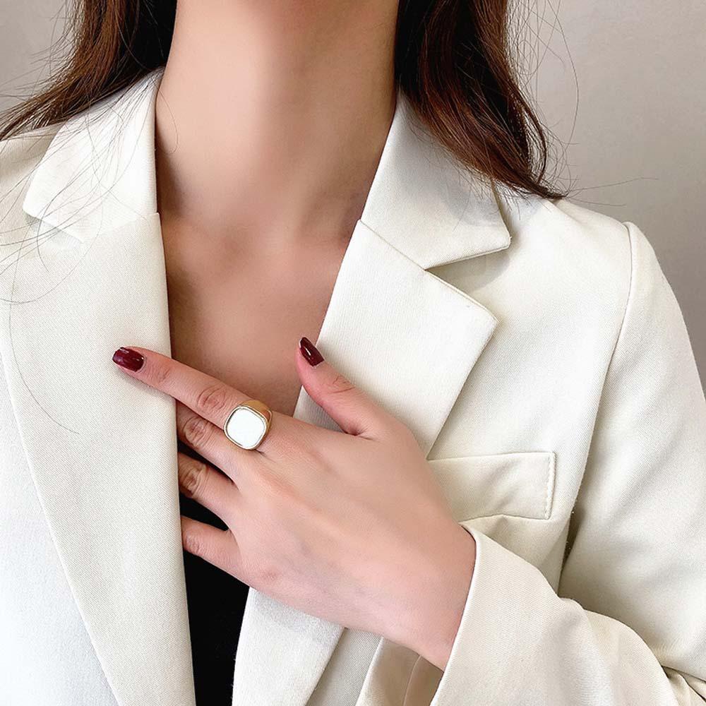 EXPEN Nhẫn Hình Học Đơn Giản Thời Trang Âu Mỹ Cho Nữ