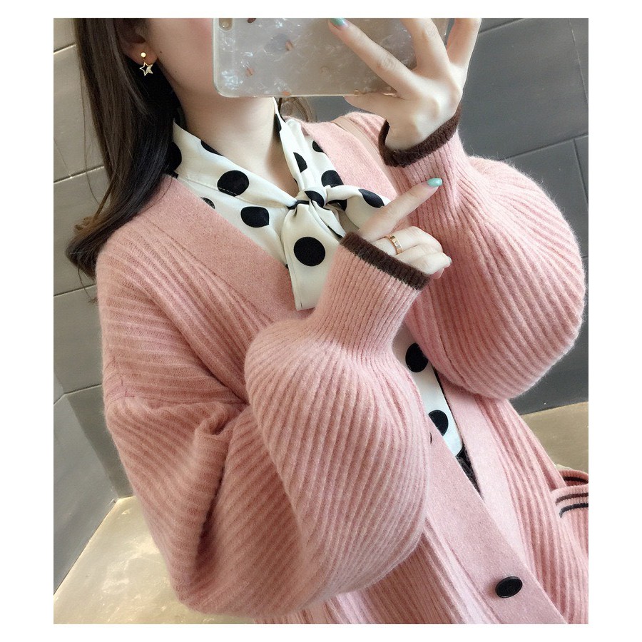 Áo khoác len cardigan nữ dáng dài tay phồng CTP21 mới nhất 2020 | BigBuy360 - bigbuy360.vn