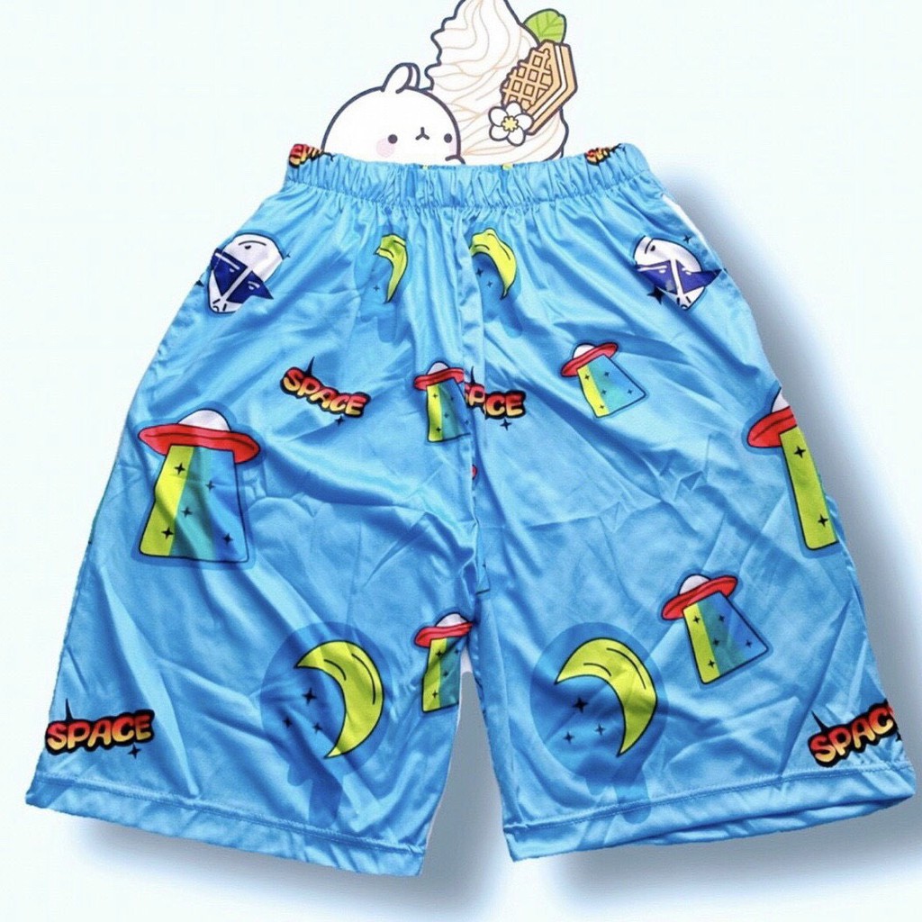 Quần Short lửng Cartoon Unisex BST 02 ❤️ Quần đùi hoạt hình mặc nhà nam nữ Freesize Molly Fashion | BigBuy360 - bigbuy360.vn