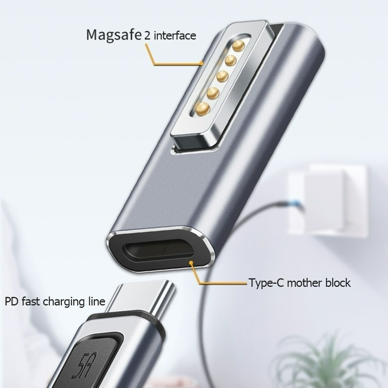 Đầu chuyển đổi sạc nhanh PD cổng USB C Type C Magsafe 2 thích hợp cho Macbook Pro Air Max 20W