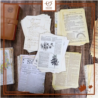 Bộ 30 Tờ Giấy Trang Trí Cắt Thủ Công Hoạ Tiết Cổ Điển Vintage Hà Mi Handmade