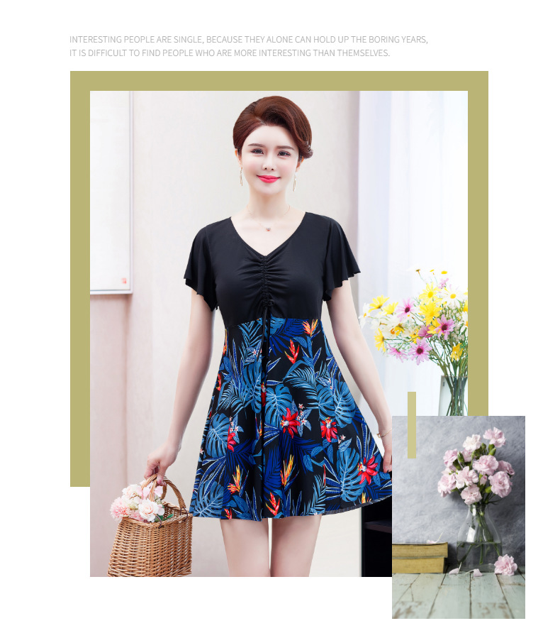 Bộ Đồ Bơi Dáng Rộng Thiết Kế Trẻ Trung Cho Phụ Nữ Trung Niên | BigBuy360 - bigbuy360.vn