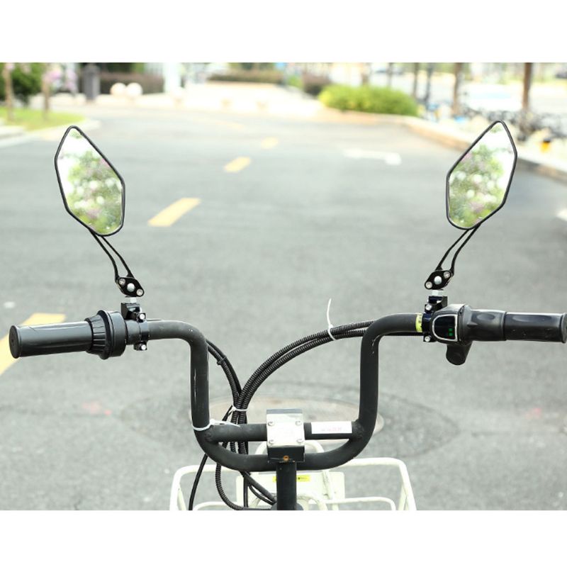 Gương Chiếu Hậu Bằng Nhôm Có Thể Điều Chỉnh Xoay 360 Độ Gắn Tay Lái Xe Đạp Điện