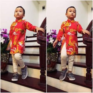 Áo dài gấm cho bé trai