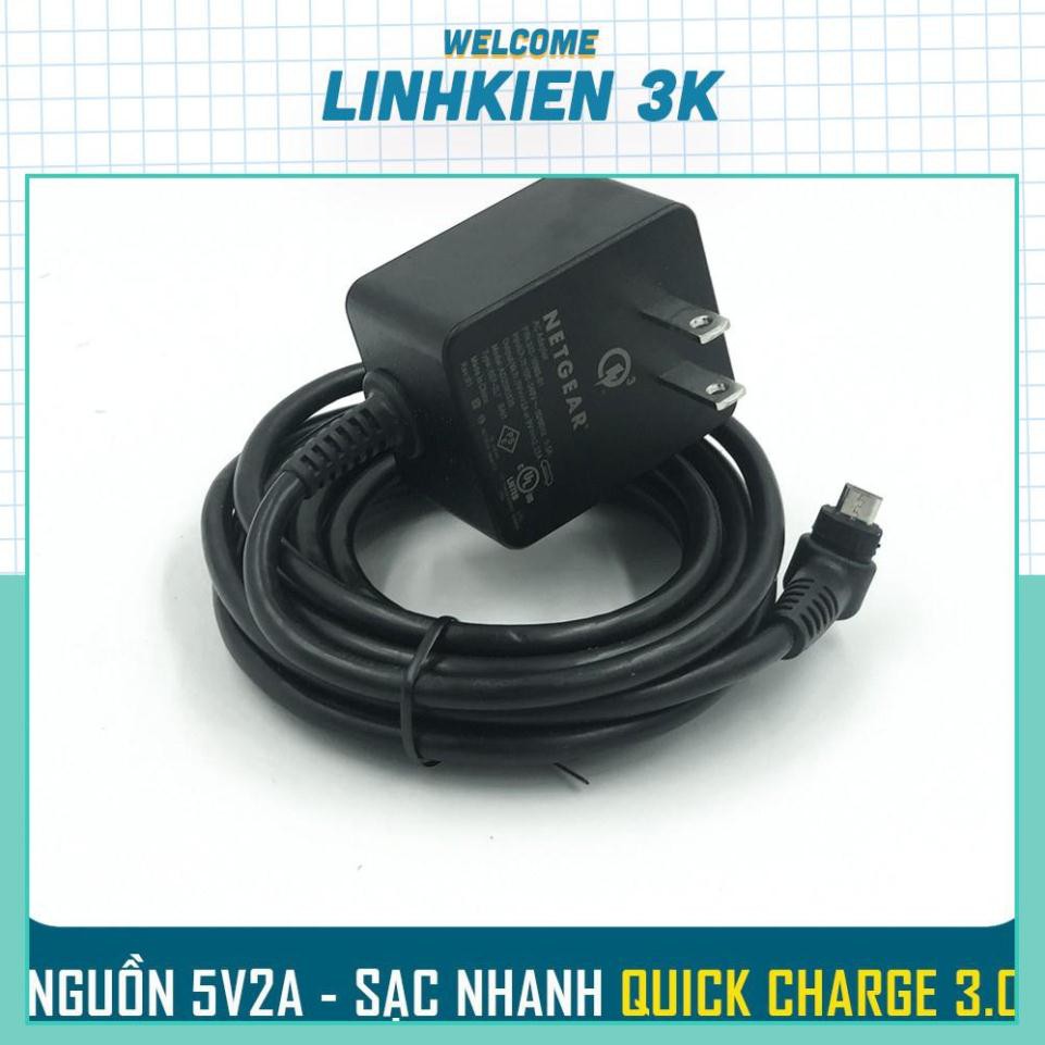 Nguồn Adapter 5V2A MicroUSB - Có sạc nhanh Quick Chager 3.0 ( Hãng Netgear )