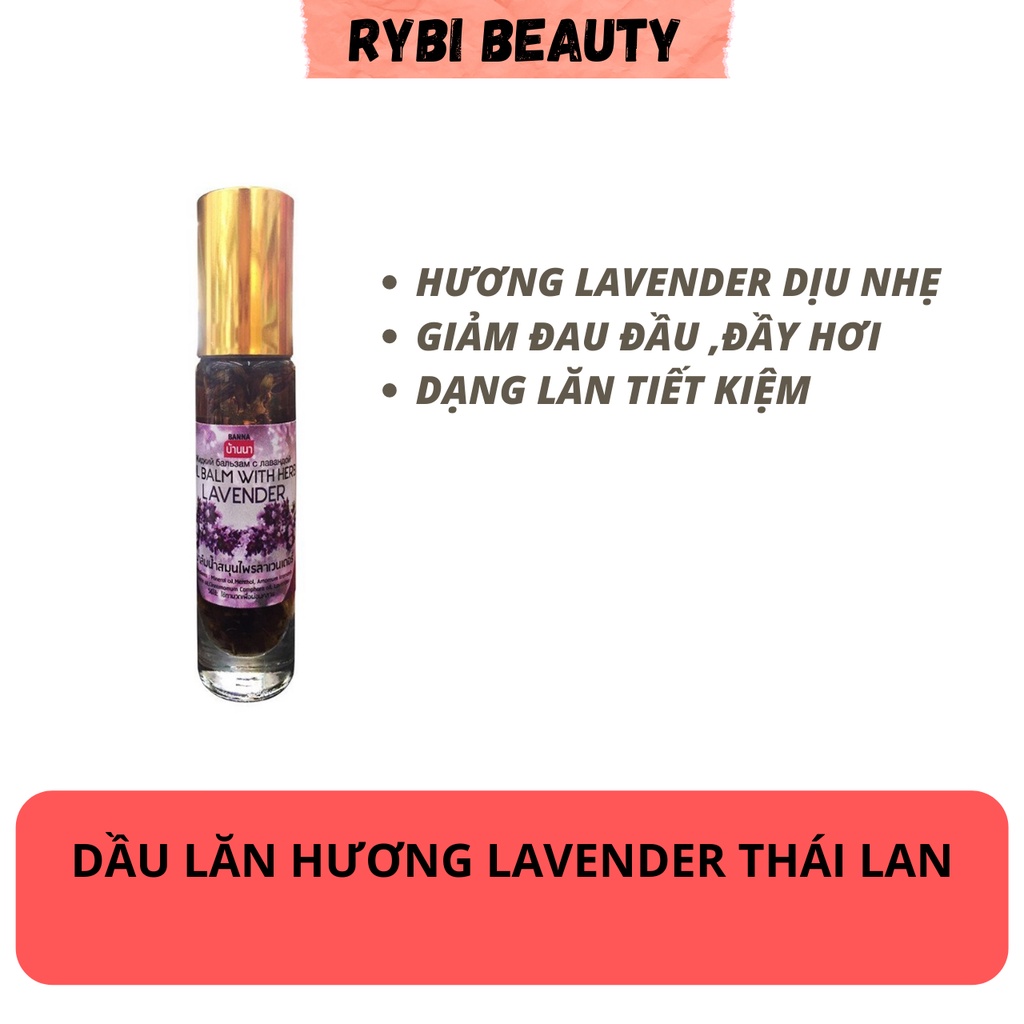 Dầu lăn Lavender Thái Lan thư giãn giảm đau đầu