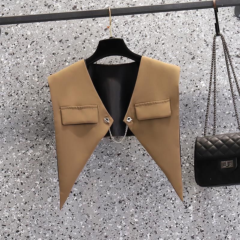 Set 2 món GAVINBROWN gồm áo sơ mi họa tiết da báo và khăn choàng vai nhỏ thời trang mùa thu size lớn cho nữ