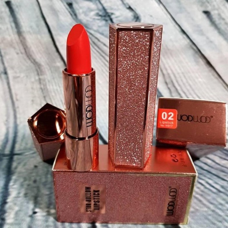 Son lì WodWod Star Hollow Lipstick vỏ nhũ ánh kim siêu sang full màu