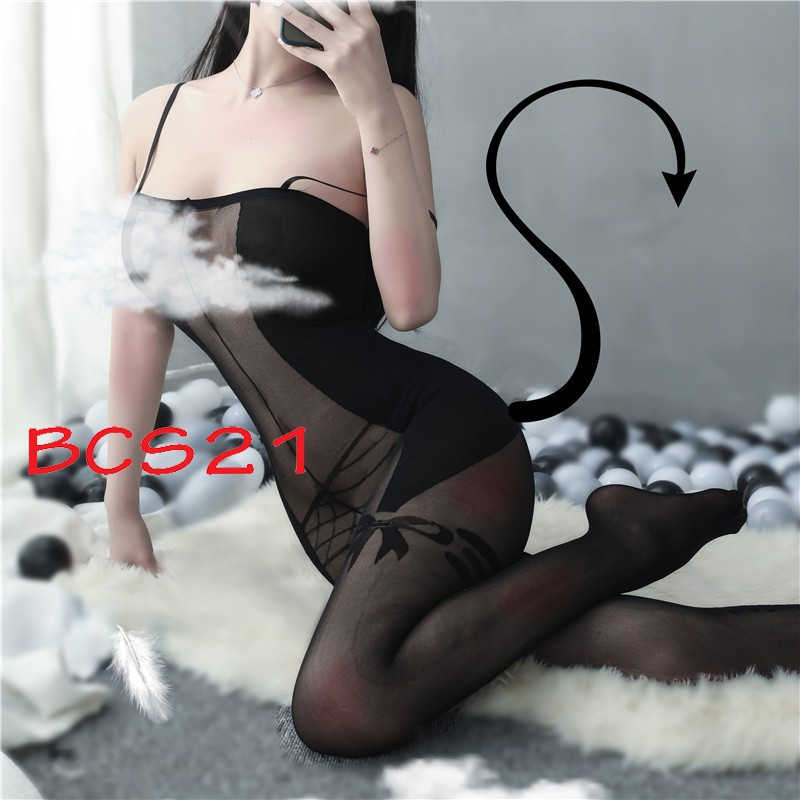 No. 54 N47 70 💕CHE TÊN💕 Cosplay Liền Thân Xuyên Thấu Hở Đáy / Đồ Ngủ Phòng The Quyến Rũ Vải Mịn Bodystocking BCS21