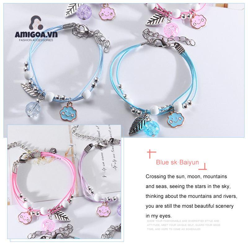 ✨✨Vòng Tay Chuỗi Hạt Thủy Tinh Nhỏ Nhắn Họa Tiết Hoạt Hình Dễ Phối Đồ Thời Trang Cho Nữ