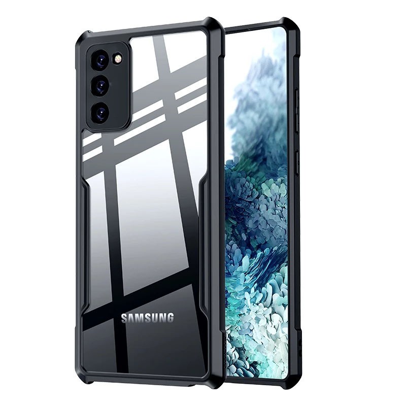 Ốp điện thoại acrylic+TPU trong suốt chống sốc cho Samsung Galaxy S23 S22 S21 S20 Plus Ultra Fe M33 4G 5G