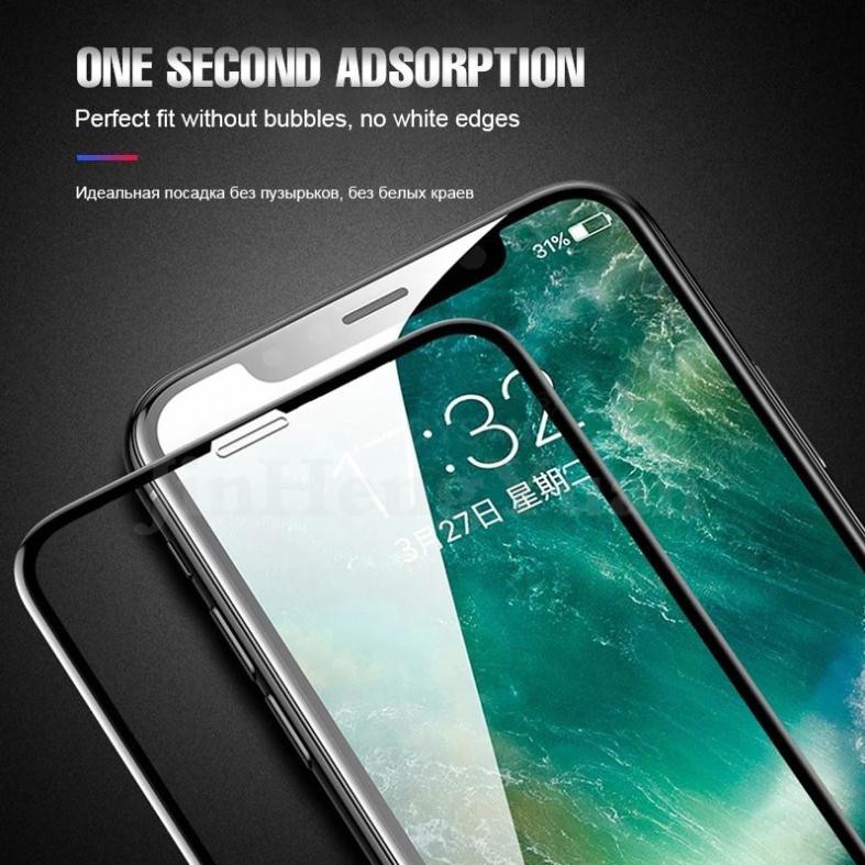 Kính cường lực dán toàn màn hình 10D trong suốt cao cấp cho IPhone 6 6S 7 8 Plus X XS 11 12 Pro MAX Mini XR