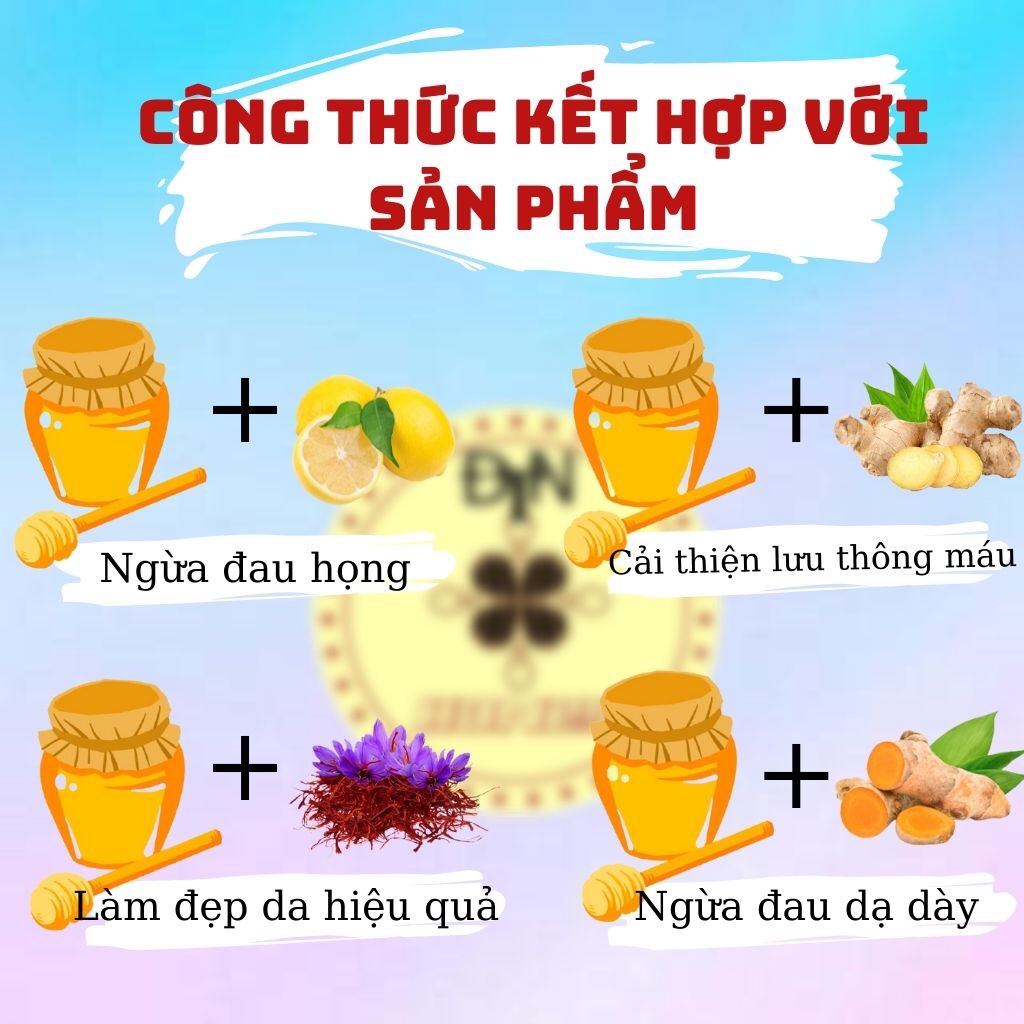 Mật ong rừng nguyên chất hoa cà phê cao cấp tặng tinh bột nghệ 100g đơn từ 300k