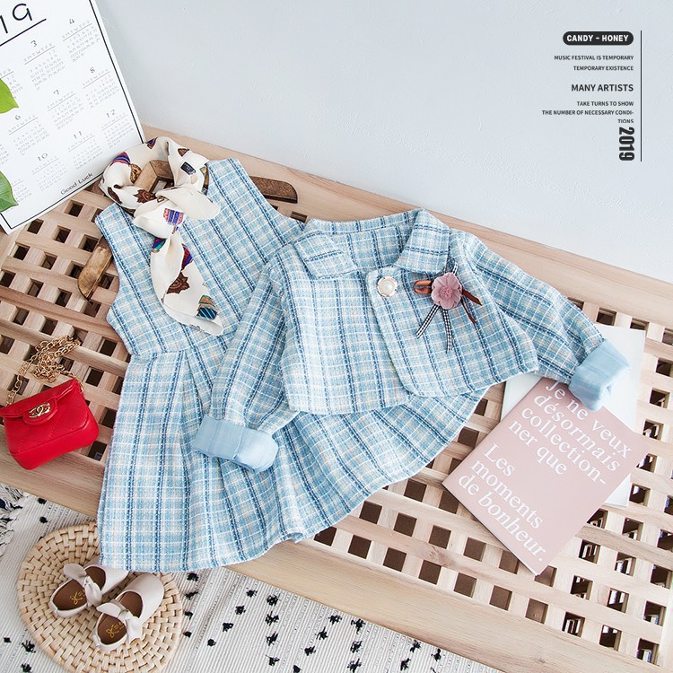 Váy dạ tiểu thư kèm áo khoác cao cấp 11-18kg