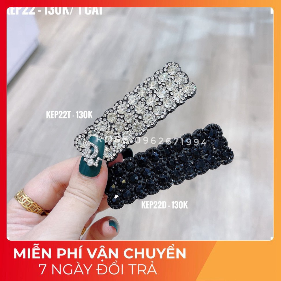 Kẹp Tóc Mái Bản To Đính Đá Lấp Lánh Phong Cách Hàn Quốc KEP22