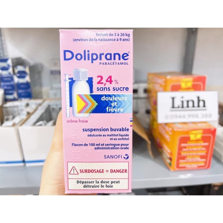 Siro hạ sốt Doliprane 100ml - Hàng Đức