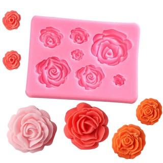 VN✿ 3D Silicone Mold Cake Decorating Tools Rose Flowers Mould for Soap Candy Chocolate Ice