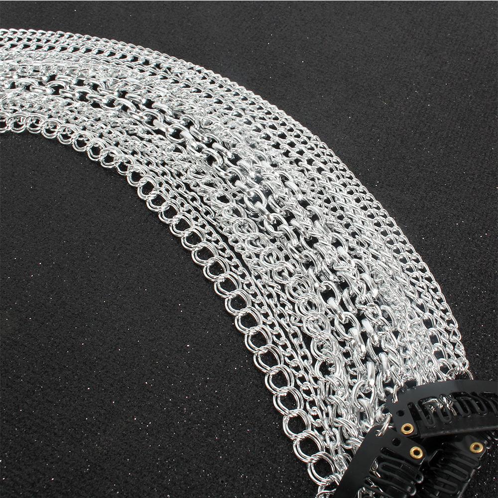 ANEMONE Tóc Giả Nối Dài Dạng Chuỗi Màu Bạc Nhiều Sợi Cho Cô Dâu