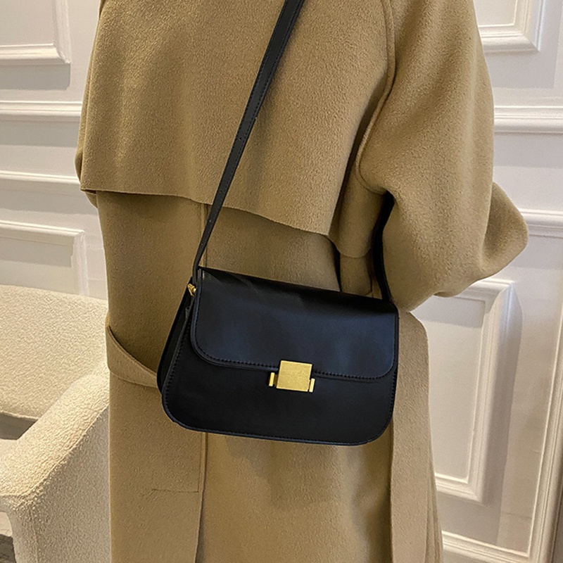 Túi đeo vai IELGY cỡ vuông nhỏ màu trơn phong cách phương tây thời trang cho nữ