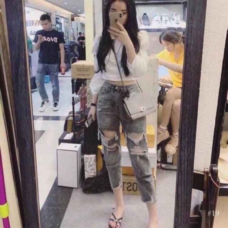 Quần baggy bò rách cá tính