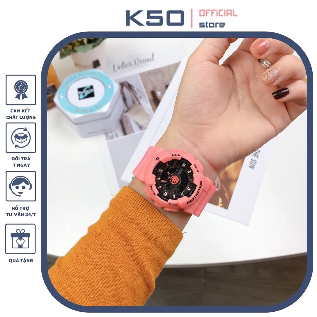 Đồng hồ thể thao nữ kim điện tử BBG full hộp thiếc