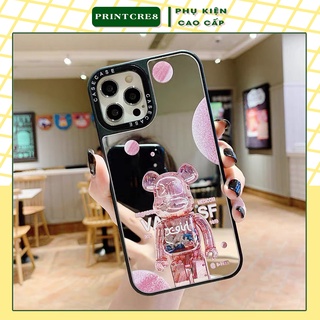 Ốp Bearbrick iphone ốp tráng gương Casetify ốp lưng cạnh vuông ip 7/7plus/8/8plus/x/xr/xs/11/12/13/pro/max/plus/promax