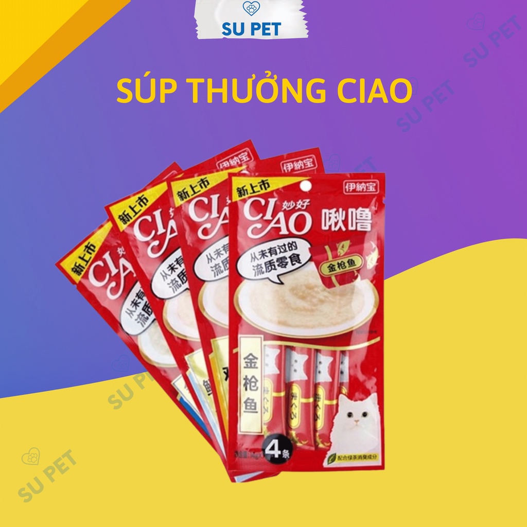 Súp thưởng cho mèo dạng kem 5 vị thích hợp với mọi lứa tuổi - Thương hiệu Ciao