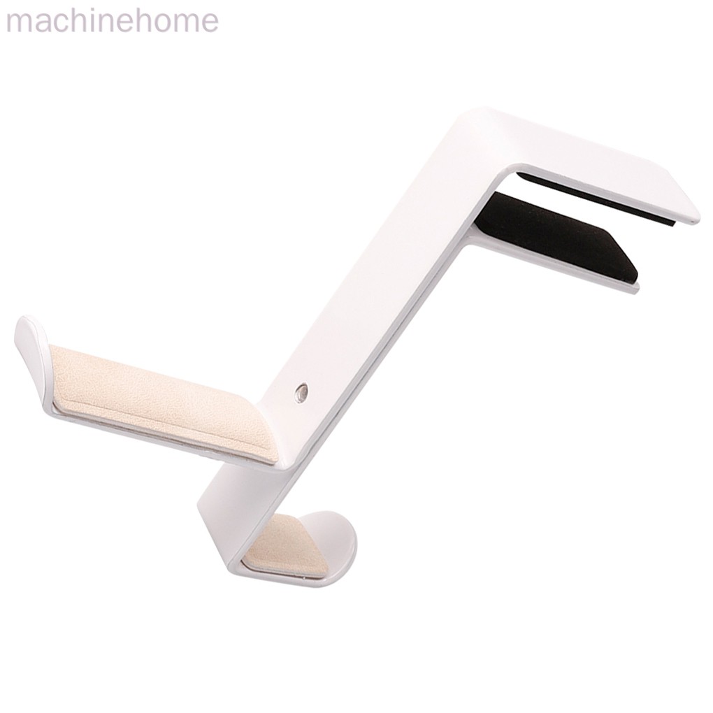 Headset Hanger Earphone Headphone Stand Earphone Metal Hook Holder Table Clamp Desk Clip PU Leather Pad machinehome | BigBuy360 - bigbuy360.vn