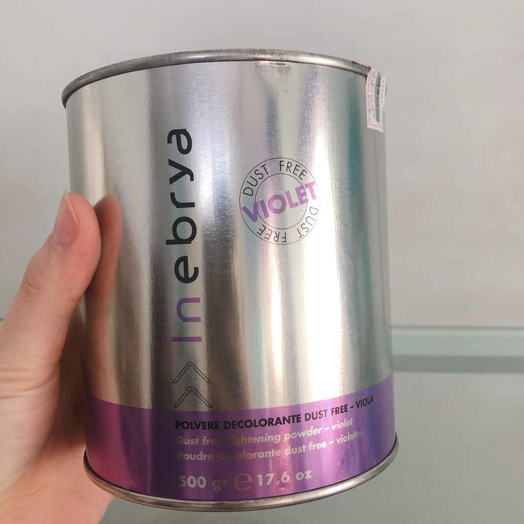 Bột Tẩy Tím Inebrya Violet nâng sáng cho tóc highlight 500ml (ITALY)