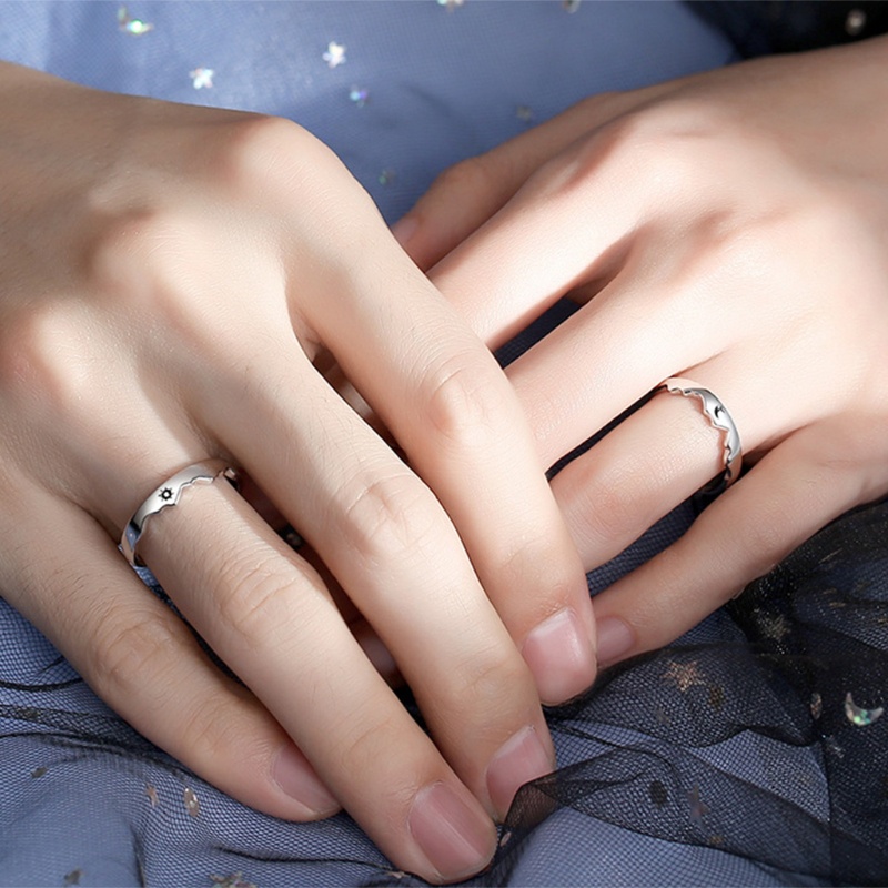 Bộ nhẫn đôi mạ đồng khắc chữ ONERI You Are My Sun &amp; Moon