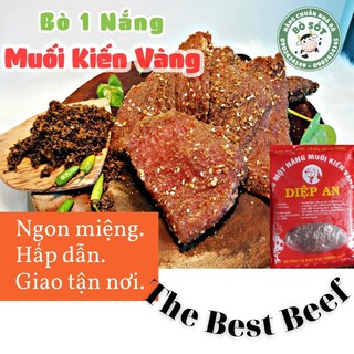 Bò 1 nắng muối kiến vàng loại ngon nguyên chất đặc sản phú yên, thịt bò tươi và quà biếu 500gram