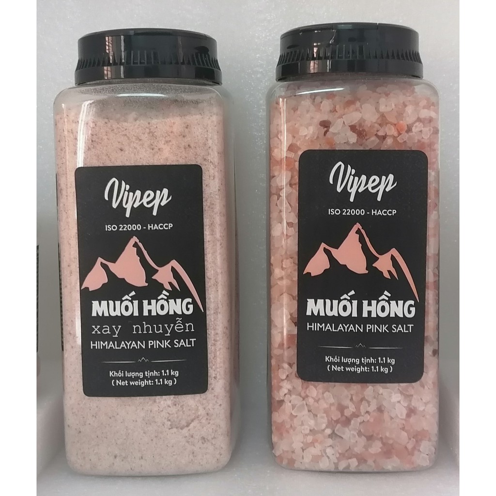 [1.1 Kg – HẠT] Muối hồng [Pakistan] VIPEP Hymalayan Pink Salt