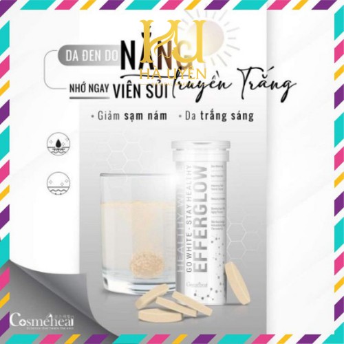 Viên Sủi Uống Trắng Da HEALTHY WHITEING, Đẹp Da, Chống Nắng, Ngăn Ngừa Lã.o Hó.a 30viên [ Chính - Hãng ]