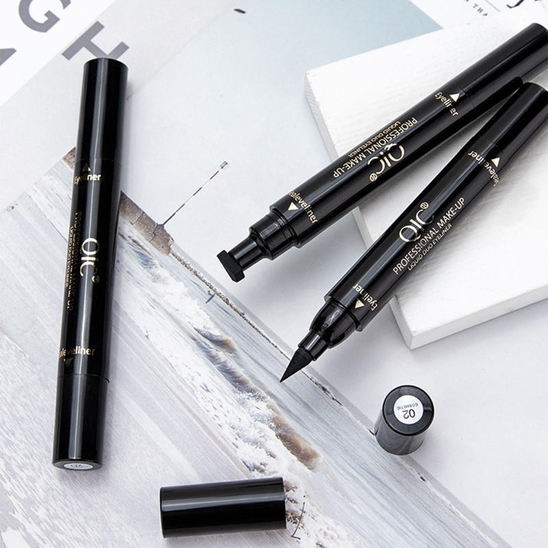 Bút Kẻ Mắt Màu Đen Chống Nước Lâu Trôi 2 Trong 1 Dành Cho Nữ