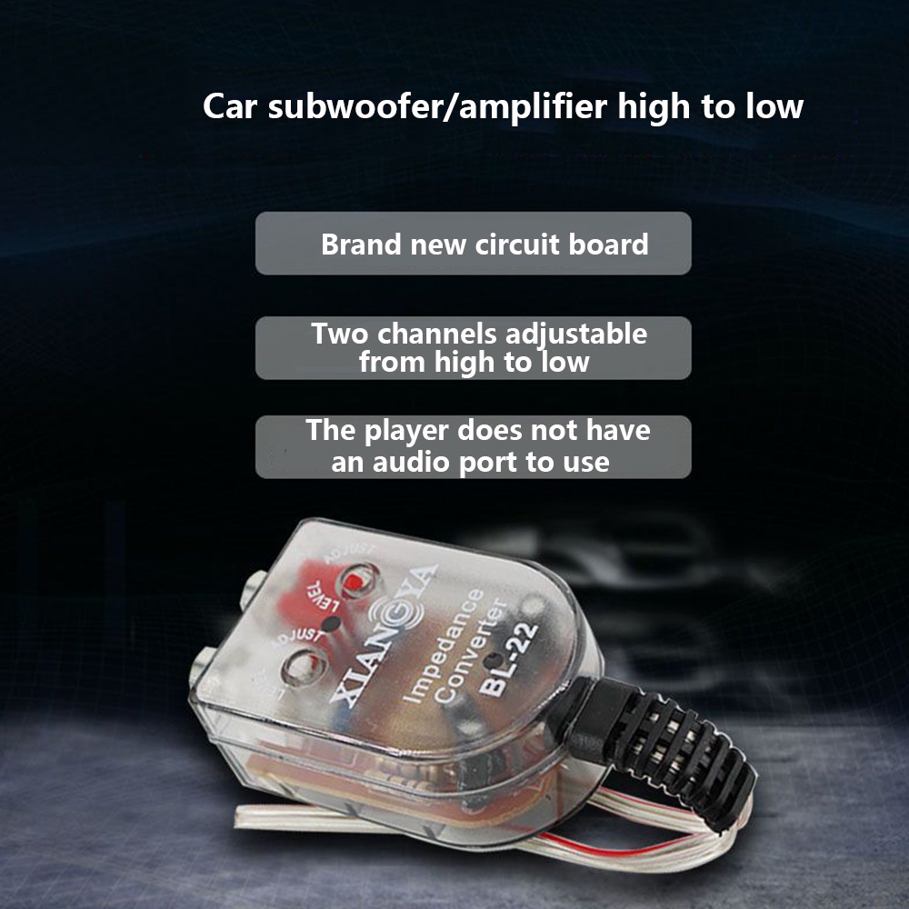 Bộ Chuyển Đổi Âm Thanh Loa Siêu Trầm Sang RCA Cho Xe Hơi