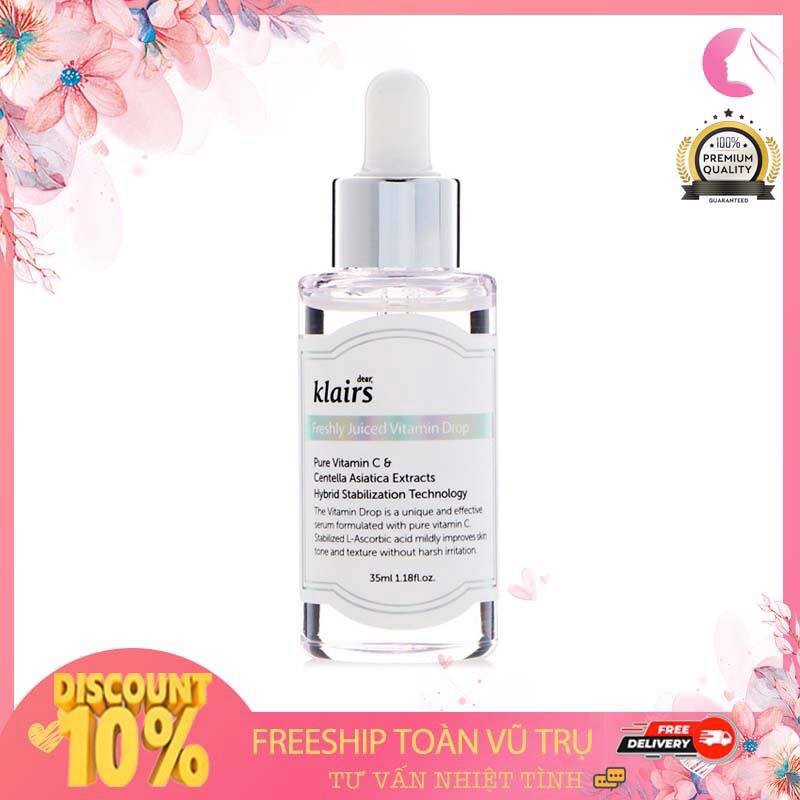  TINH CHẤT klairs VITAMIN C DƯỠNG SÁNG DA, MỜ THÂM 35ML FRESHLY JUICED VITAMIN DROP