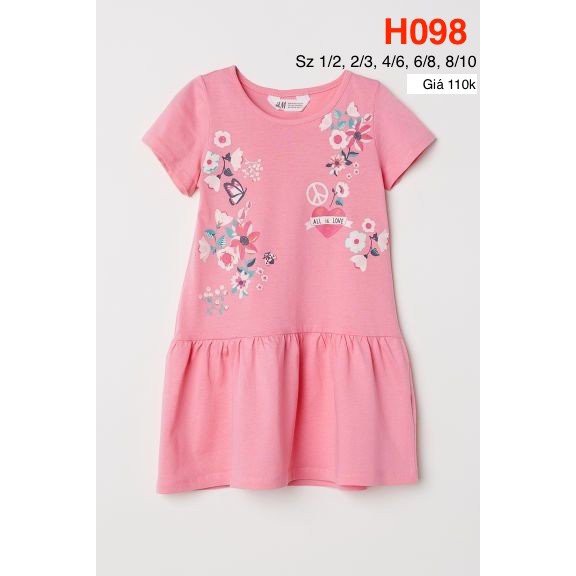 Váy cotton H.M có tay nhiều màu