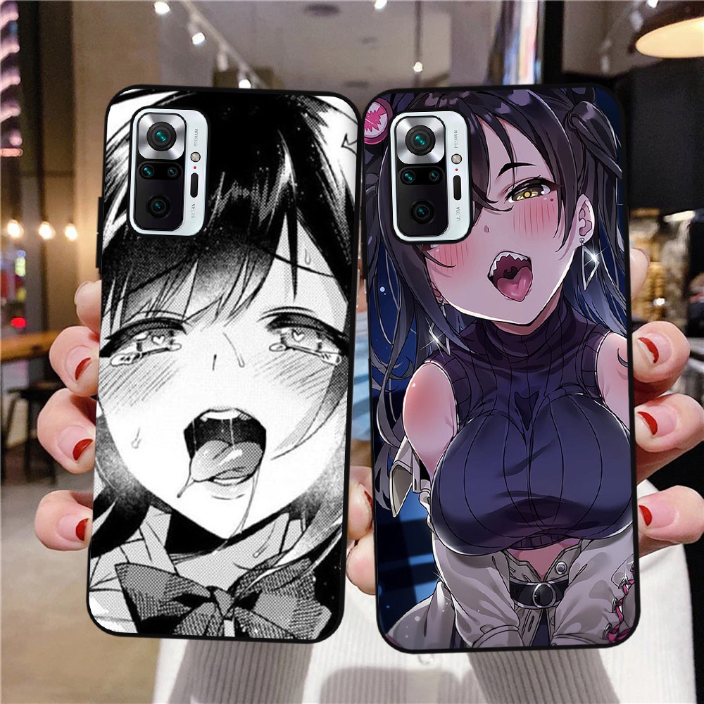Ốp Điện Thoại Nhựa Dẻo Đen In Hình Cô Gái Anime Thời Trang Cho Redmi 10C 10 9C 8A 7A 7 Mi 12