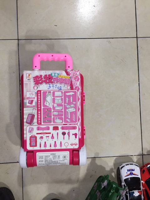 [Có sẵn] Bộ đồ chơi dụng cụ trang điểm cho bé dạng valy kéo loại to