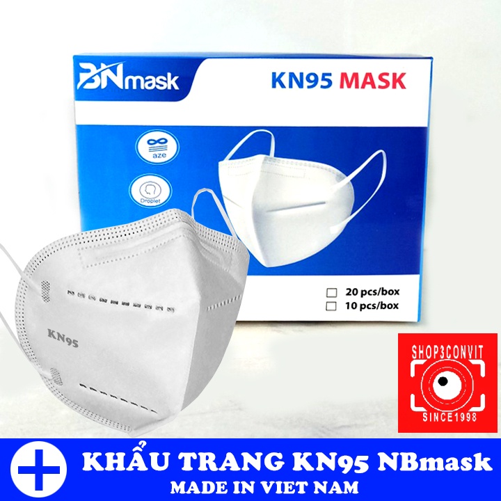 (Chỉ ship TPHCM) Hộp 10 khẩu trang 3D NB Mask tiêu chuẩn KN95