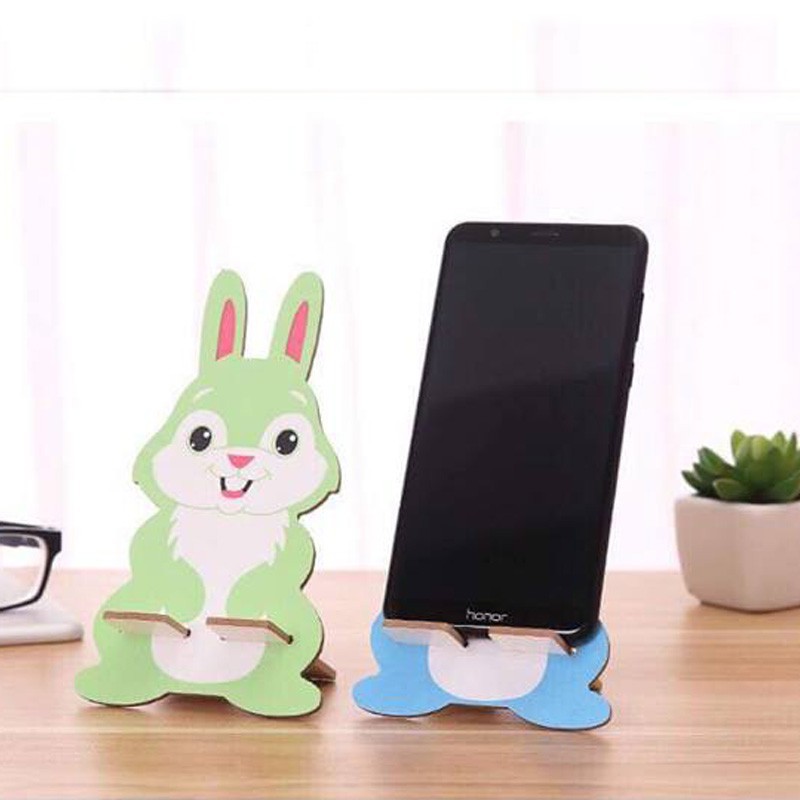 Giá đỡ điện thoại hình thú bằng gỗ ngộ nghĩnh