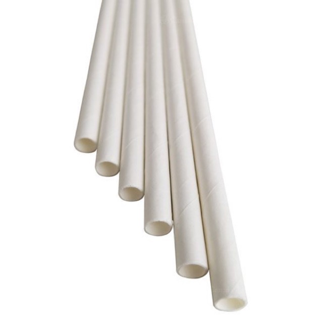Ống Hút Giấy TRẮNG Dùng 1 Lần Đủ Size 6,8,12mm Thân Thiện, An Toàn Với Môi Trường - T2ECOGREEN