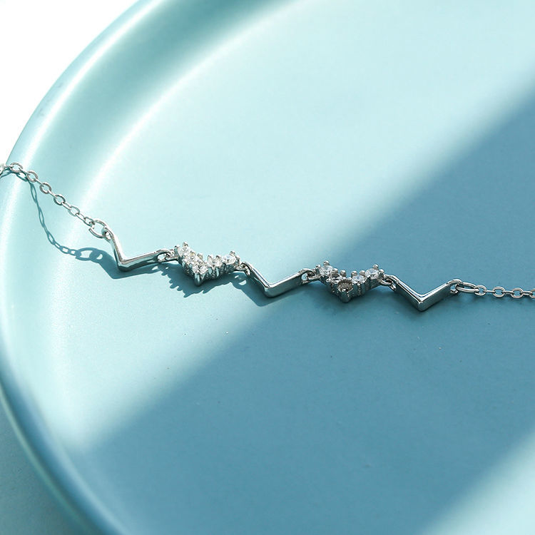 Vòng Tay Mạ Bạc 925 Thiết Kế Đơn Giản Cho Nữ