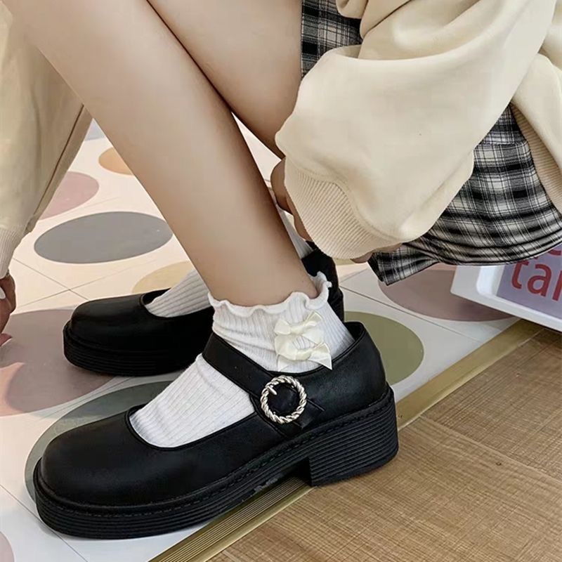 Japanese Kawaii Soft Girl Bandage Girl Jk Lolita Sock Bowknot Cotton  Ruffle Socks Girl Calf Lolita Socks Harajuku Frilly Socks