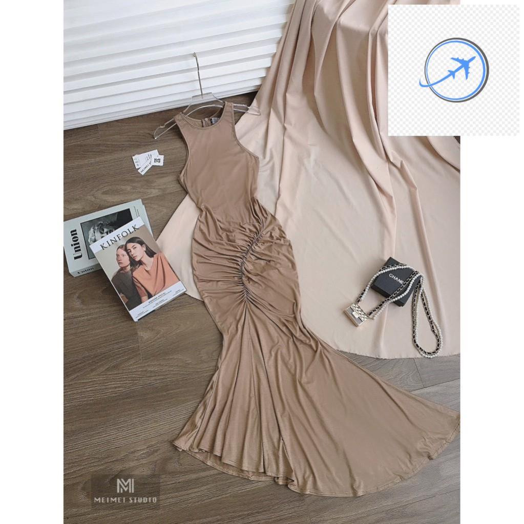 🐨🐖 Váy Body Cổ Yếm Đuôi Cá, Đầm Ôm Body Cotton Co Giãn Thoải Mái, Đi Dự Tiệc, Đi Chơi | V0032 | MeiMei Studio 🐨🐖