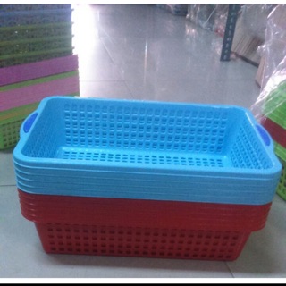 Rổ nhựa chữ nhật châu hưng 33,5x22x8cm