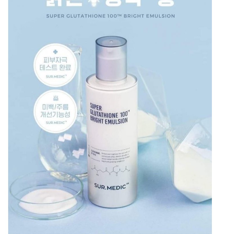 Sữa Dưỡng Trắng Cấp Tốc Sur.Medic Super Glutathione 100 Bright Emulsion Chính Hãng