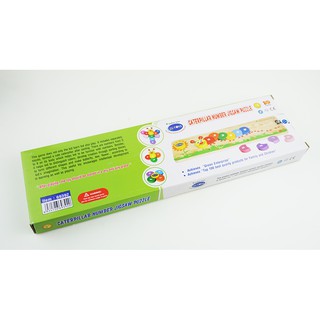 Đồ chơi gỗ bộ xếp hình học số cho bé hình con sâu winwintoys 69392