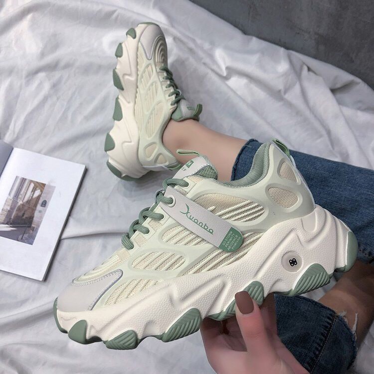 Giày thể thao nữ ULzzang thiết kế thân khoét hot trend kiểu đế cao lượn sóng mẫu mới 2020 CAMSTORE